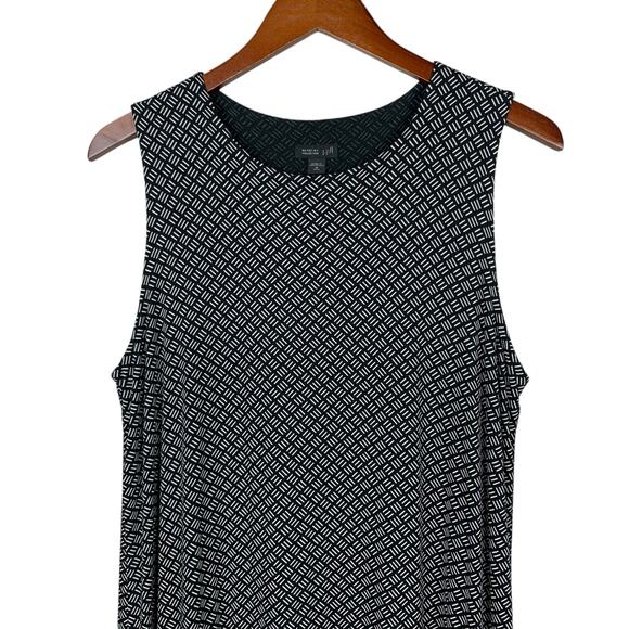 J Jill Wearever Collection Dress Sleeveless Layered Black Shift Women's M Tall - Picture 2 of 7